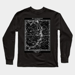 Star Constellations Vintage 1890 as Seen in Britain Print Long Sleeve T-Shirt